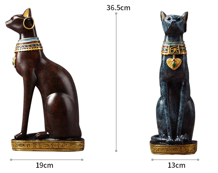 Escultura Gato Egípcio em Resina Sphinx