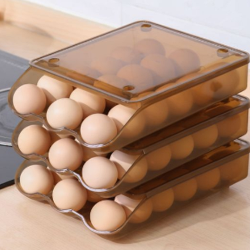 Caixa de ovos com rolagem automática EggEase