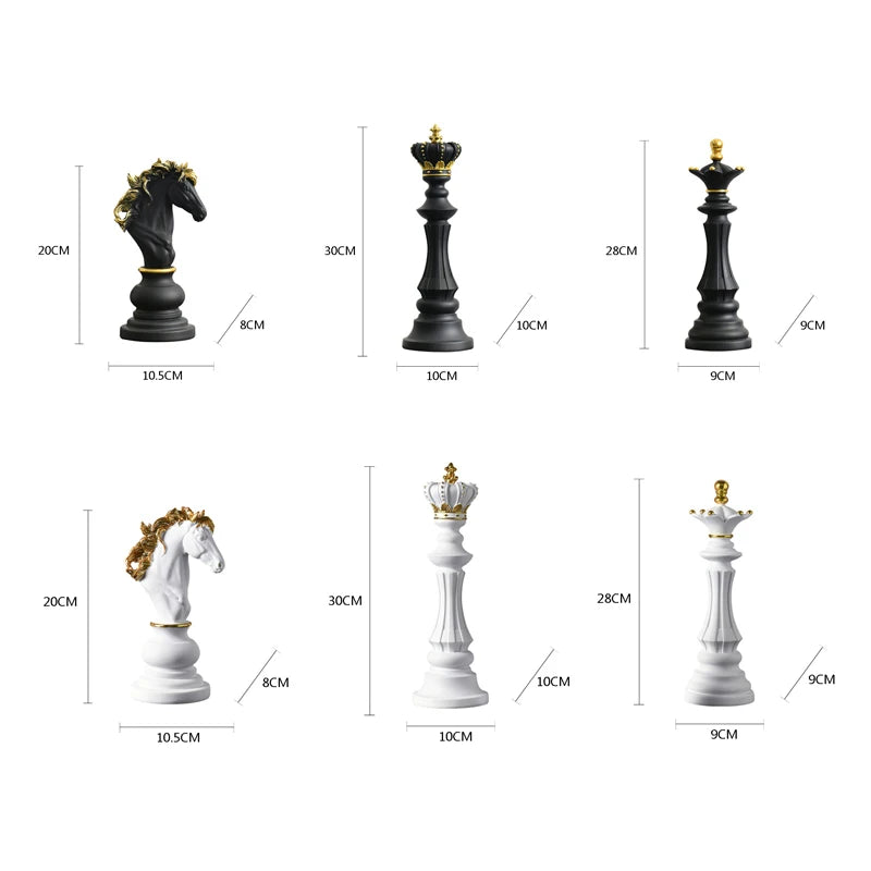 Estátuas Decorativas Peças de Xadrez