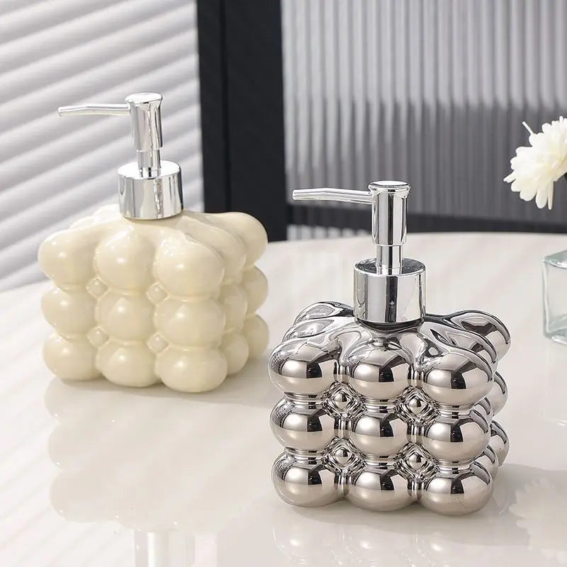 Dispenser de Sabonete Líquido e Shampoo em Cerâmica